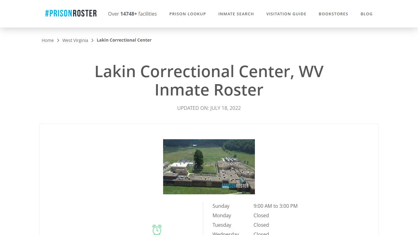 Lakin Correctional Center, WV Inmate Roster