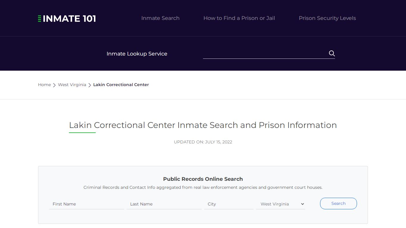 Lakin Correctional Center Inmate Search, Visitation, Phone ...